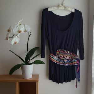 Anthropologie belted blouse/tunic